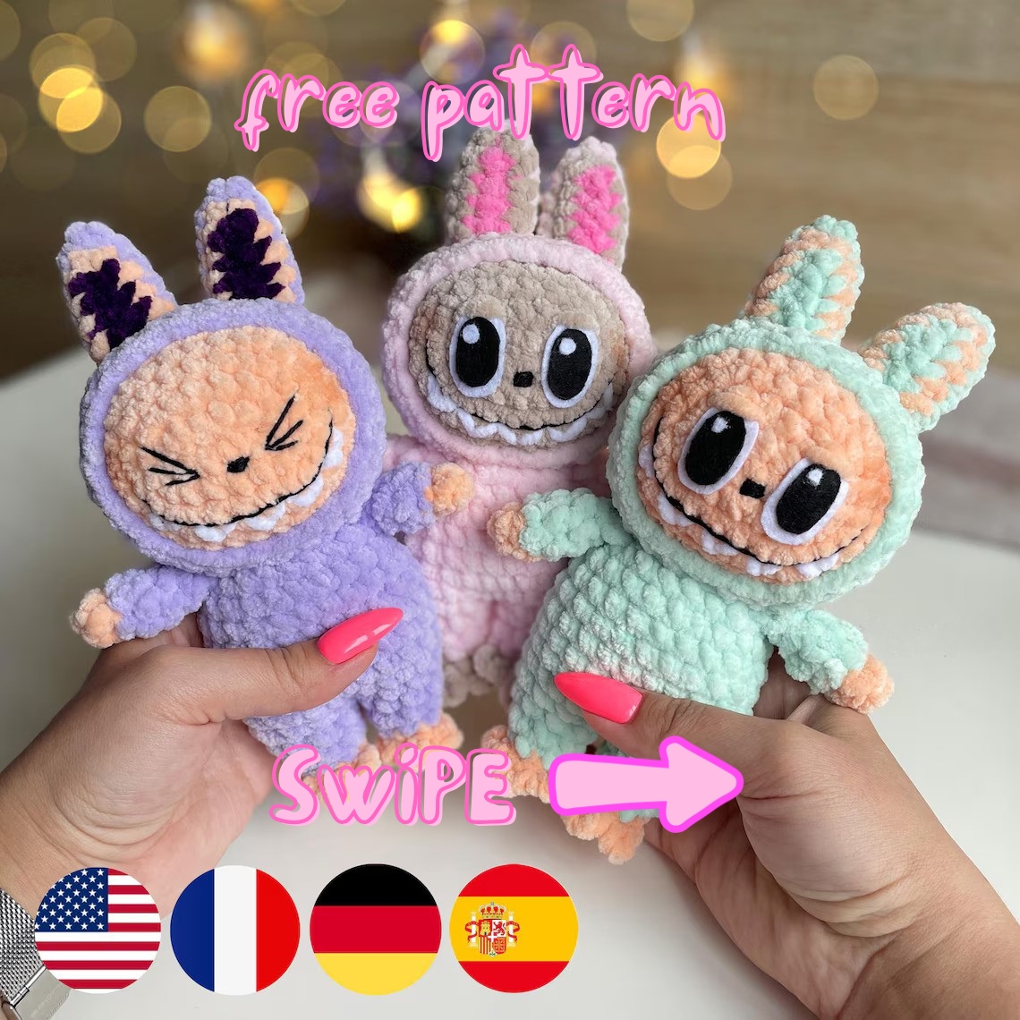 Labubu Amigurumi Free Pattern